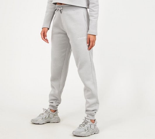 Forena Womens Lara Fleece Cuffed Jog Pant | Grey | Footasylum