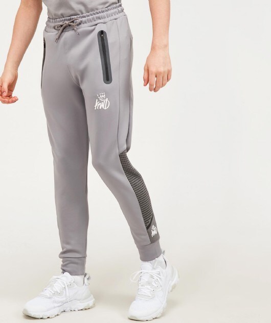 grey poly joggers