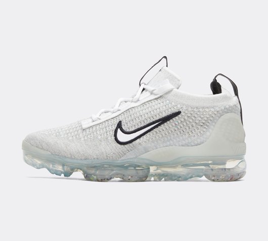 Nike Junior VaporMax 2021 Flyknit Trainer | White / Black / Silver ...