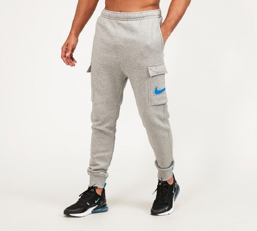 Nike Court HBR Fleece Cargo Jogger | Dark Grey Heather | Footasylum