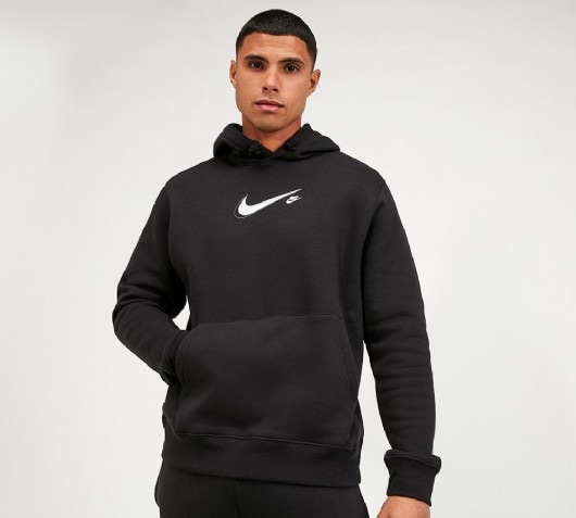 nike essential zip through hoodie in black