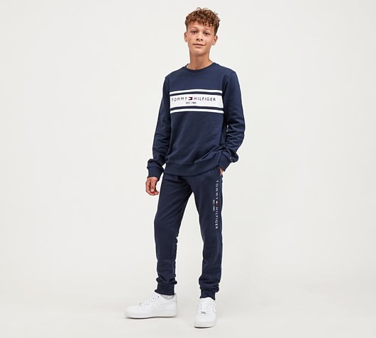 Tommy Hilfiger Junior Essential Colour Block Tracksuit | Navy / White ...