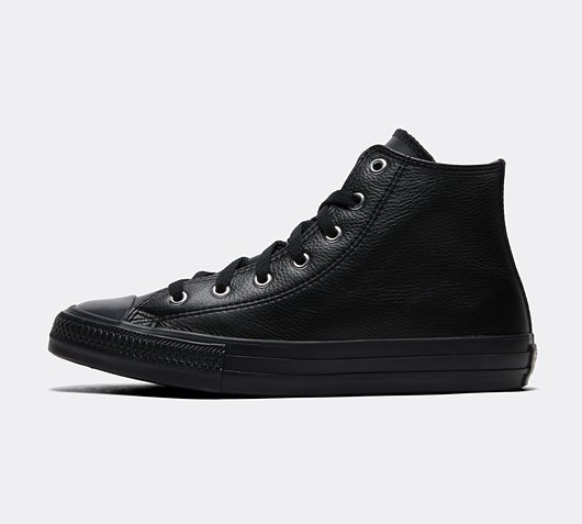 black leather converse youth