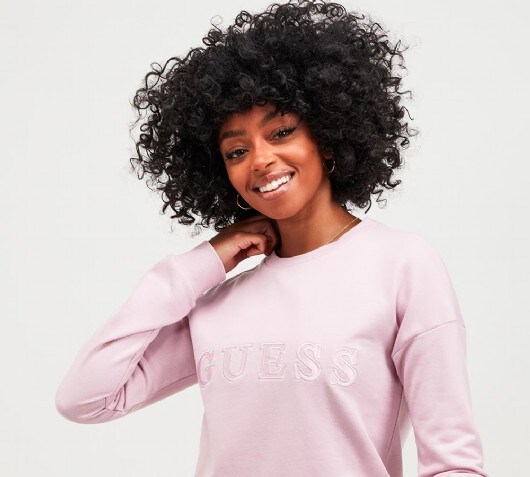 guess embroidered sweatshirt