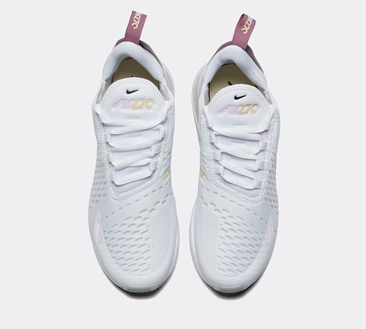 Nike Womens Air Max 270 Trainer | White / Lemon Drop / Regal Pink / Smoke |  Footasylum