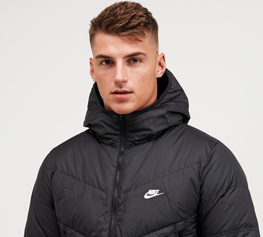 nike padded down jacket grey