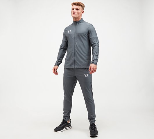 Under Armour Challenger Knit Tracksuit | Grey / White | Footasylum