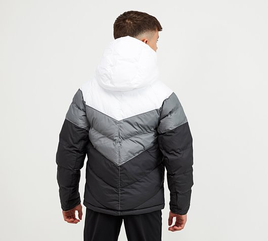 nike down chevron panel jacket in black