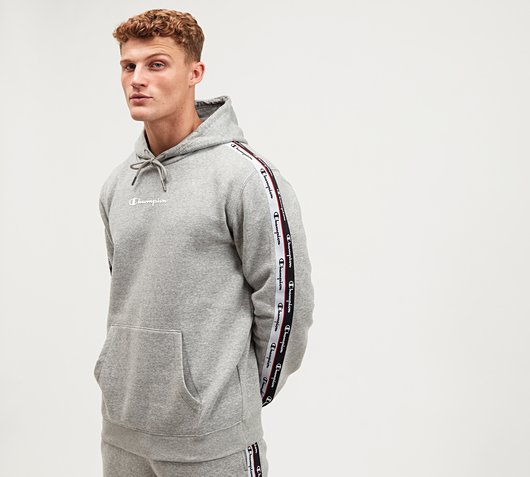 calvin klein underwear tape fleece overhead hoodie pink