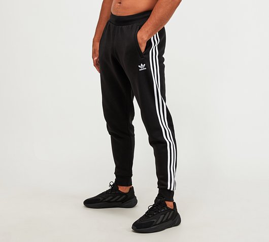 adidas Originals 3-Stripes Fleece Pant | Black White | Footasylum