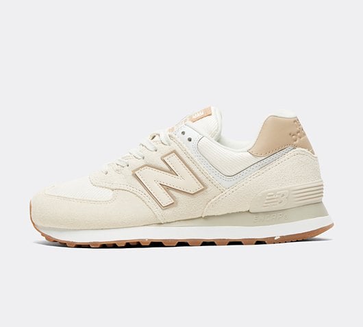 New Balance Womens 574 Trainer | Light Beige / Brown | Footasylum