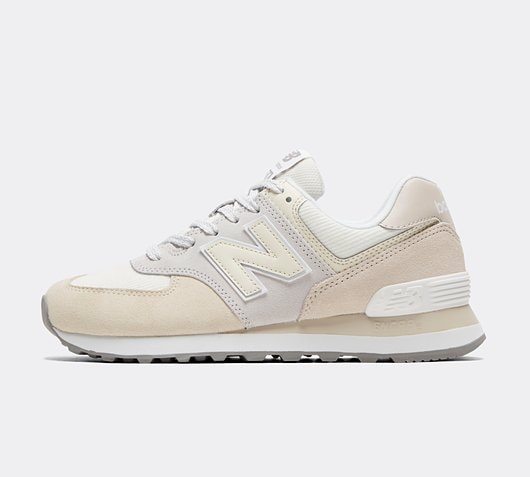 New Balance Womens 574 Trainer | Cream / Stone / Light Grey | Footasylum