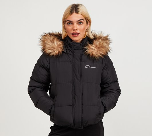 ladies fur hood coat