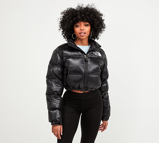 cropped leather black jacket