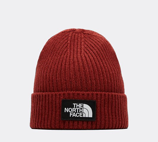 Logo Box Cuffed Beanie Hat | Burgundy 
