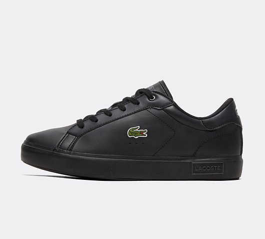 black lacoste trainers junior