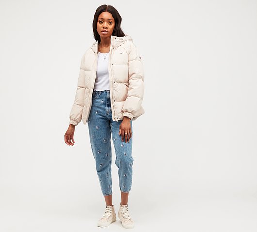 tommy jeans belted puffer jacket