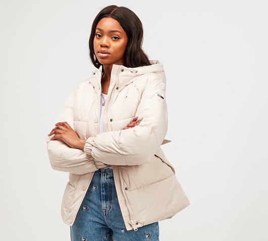 tommy jeans belted puffer jacket