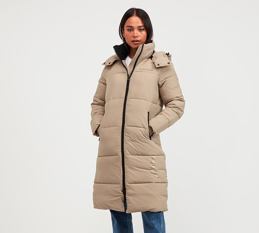 calvin klein jeans long line padded jacket