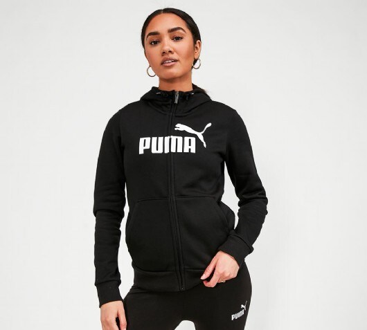 puma core logo overhead hoodie black