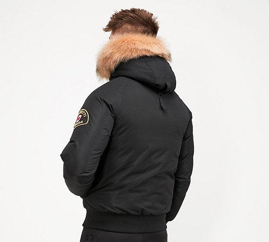 zavetti canada abelli tech fur hooded bomber jacket