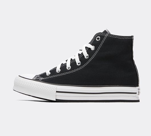 kold gå på arbejde Grundlægger Converse Junior Chuck Taylor All Star Lift EVA Hi Trainer | Black / White |  Footasylum