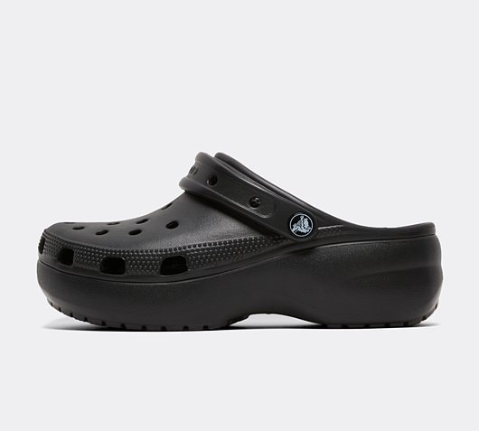 platform black crocs