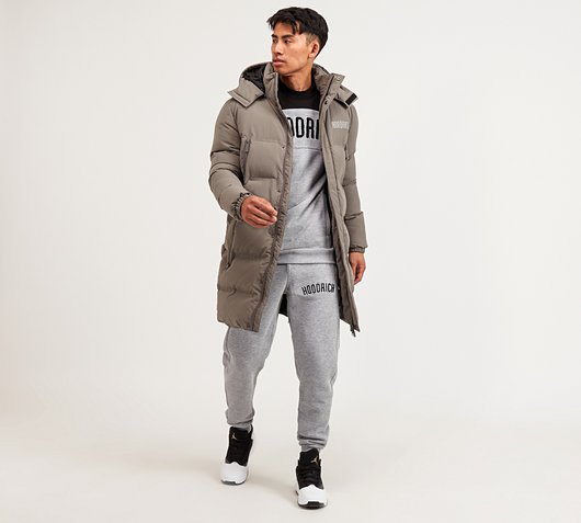 Stack Longline Puffer Jacket | Grey 
