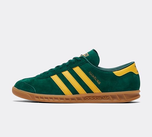 adidas Originals Hamburg Trainer | Collegiate Green / Gold / Gum ...