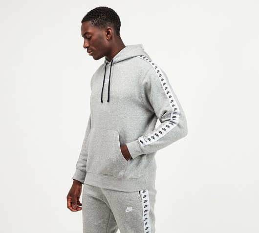 Nike tape fleece overhead hoodie white hotsell