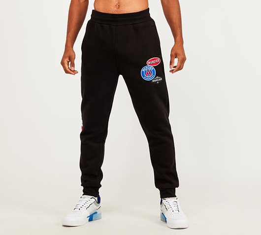 Mercier Paris Badge Fleece Pant | Black | Footasylum