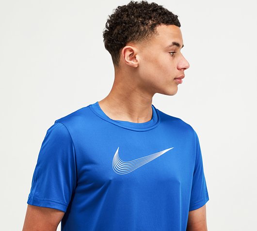 Nike Junior Dri-FIT HBR T-Shirt - Blue - Size - 8-9Y