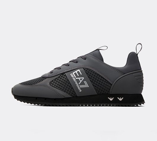 EA7 Lace Runner Trainer | Iron Gate / Black / Silver | Footasylum