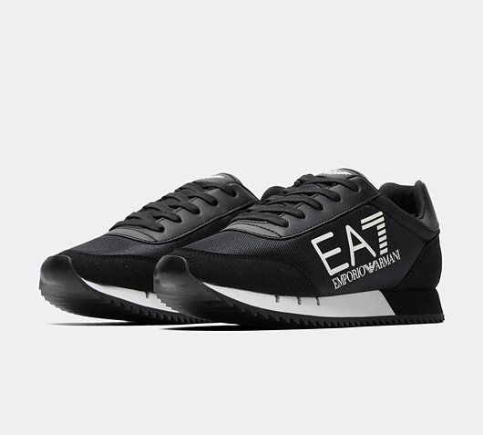 EA7 Junior Lace Runner Trainer | Black 