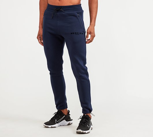 Mercier Core Flock Fleece Jogger | Navy | Footasylum