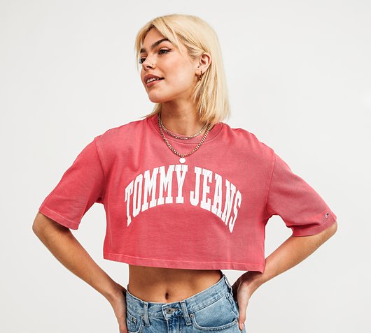 Tommy Jeans Womens Oversize Cropped T 