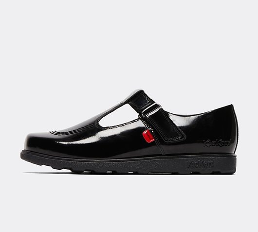 Junior Fragma T Bar Patent Leather Shoe