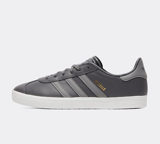 adidas Originals Junior Gazelle Trainer | Grey Charcoal / White