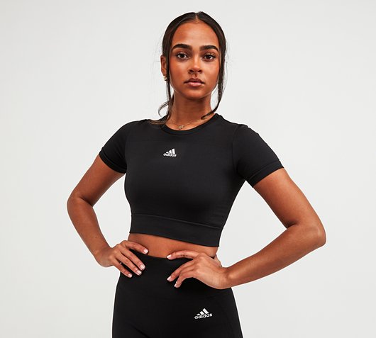 adidas Womens Seamless AEROREADY Crop T 