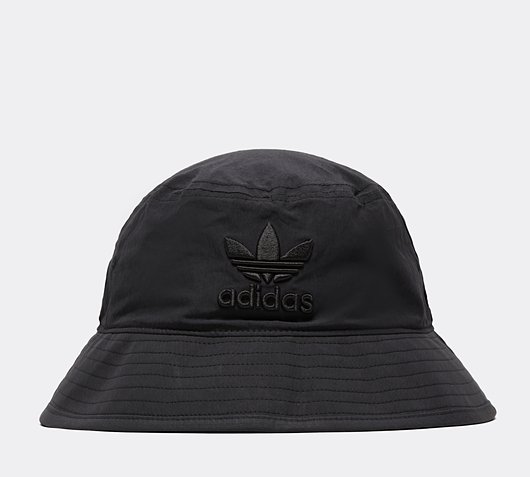 adidas Originals Tonal Trefoil Bucket Hat | Black / Black | Footasylum