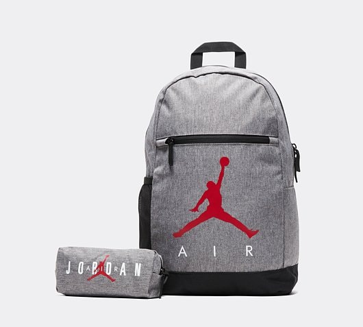 Jordan Air Backpack With Pencil Case | Carbon Heather | Footasylum