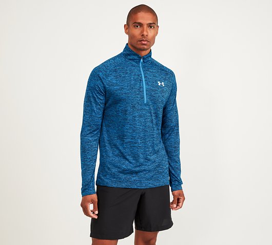 Under Armour Tech Quarter Zip T-Shirt | Cruise Blue | Footasylum