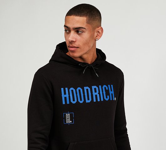 Hoodrich OG Akira V5 Overhead Hoodie | Black / Strong Blue | Footasylum