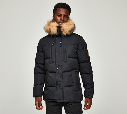 Zavetti Canada Oshawa 2.0 Puffer Parka Jacket | Black | Footasylum