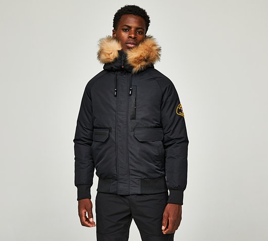 Zavetti Canada Abelli 2.0 Hooded Bomber Jacket | Black | Footasylum