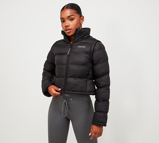 Forena Womens Tori Puffer Bomber Jacket 