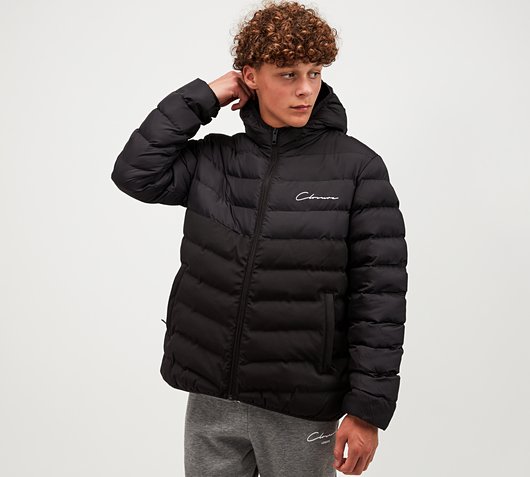 Junior Chevron Slim Puffer Jacket