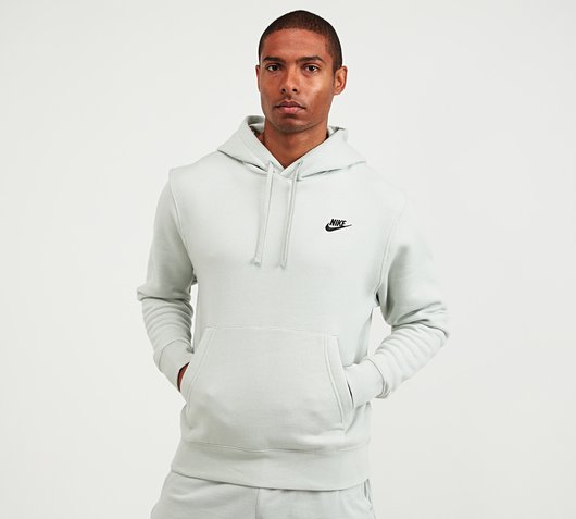 Nike Club Overhead Hoodie | Light Silver | Footasylum