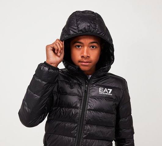 EA7 Junior Core ID Down Jacket | Black 