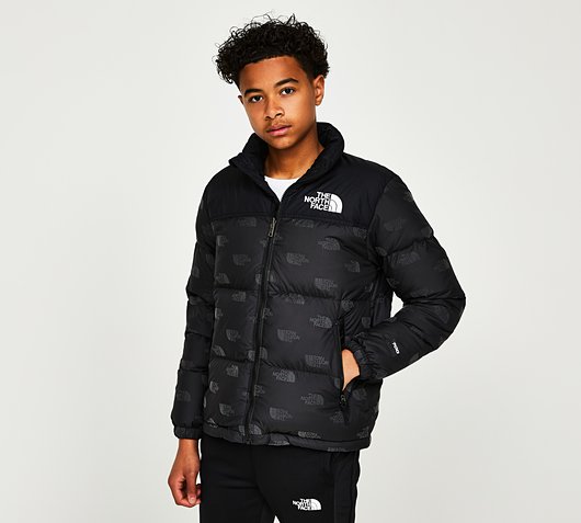 The North Face Junior Printed 1996 Retro Nuptse Jacket | Black / AOP ...